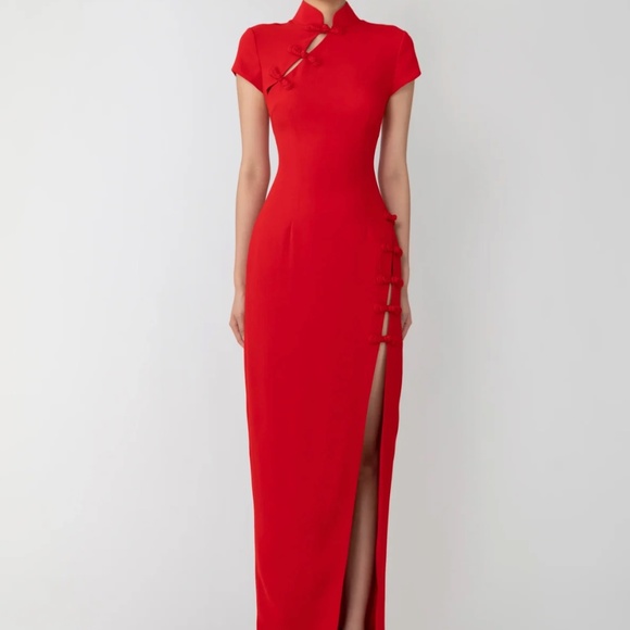 Sau Lee Isabella Maxi Dress in Red (Size 4) - Original Tags - Picture 1 of 8
